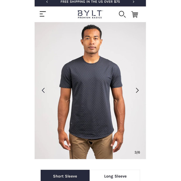 Men’s BYLT Dotted Drop-Cut Lux Shirt / S- Large - Picture 9 of 12